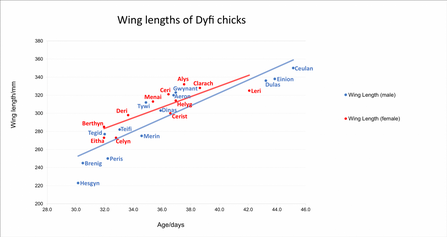 Wing Lengths of Dyfi Chicks 2011-2020