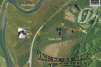 The Big Pull - map. Dyfi Osprey Project.