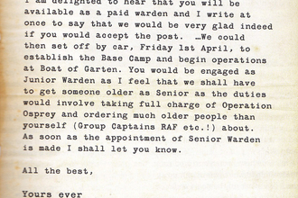 Operation Osprey 1960 letter