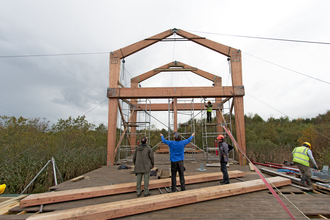 © MWT - Obs construction, Dyfi Osprey Project