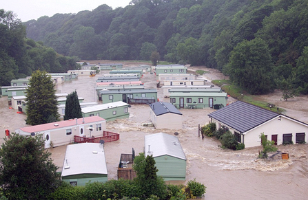 MWT - Morben Isaf Caravan Park flooded in June 9, 2012 storm