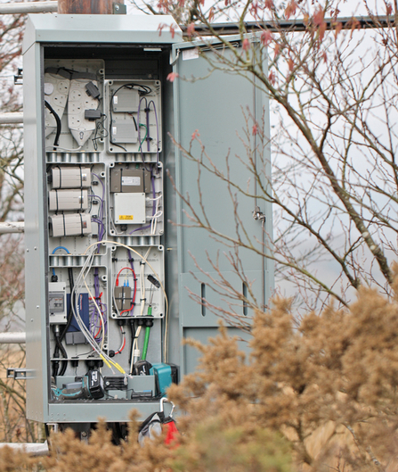 © MWT - Electricity box underneath the Dyfi Osprey Project nest, 2013