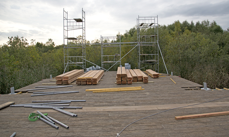 MWT - Construction of the Observatory first floor