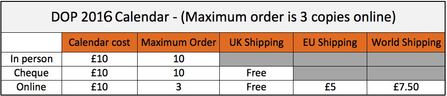 MWT - 2016 calendar shipping rates