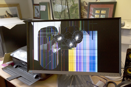 MWT - 2015 break in at DOP. Monitor destroyed.