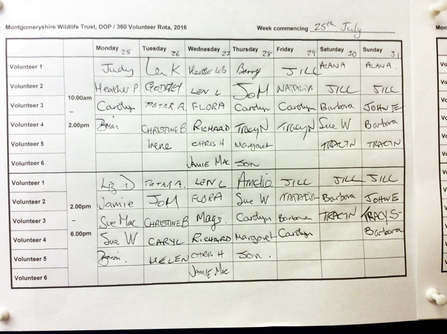 MWT - Volunteer Rota 2016