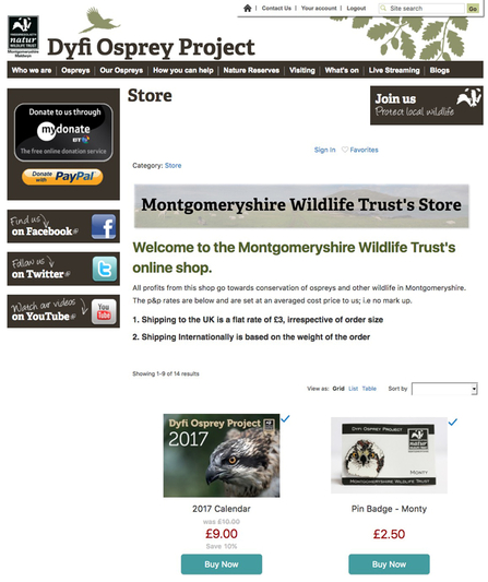 MWT - Dyfi Osprey Project online shop
