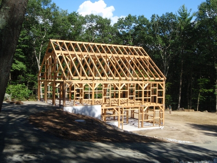 Douglas fir timber post and beam construction