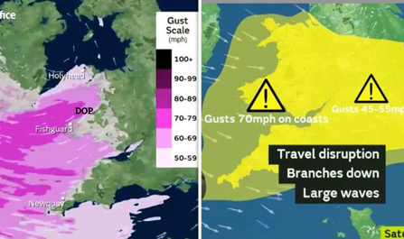 Storm Hannah weather April 2019