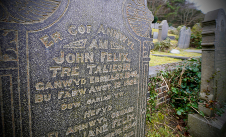 John Felix grave, headstone