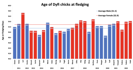 Fledging ages