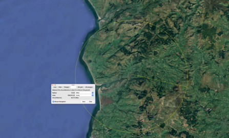 10-mile radius from the Dyfi nest