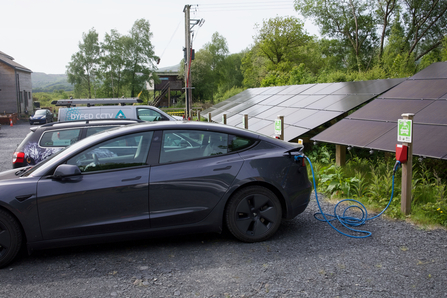 Car charging at Dyfi Wildlife Centre