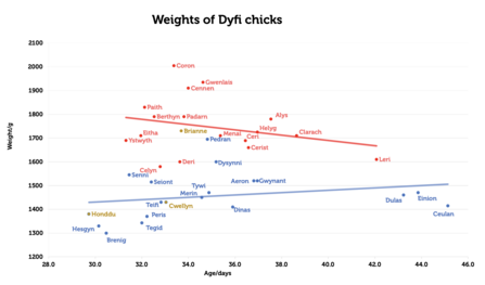 Chick weights vs age