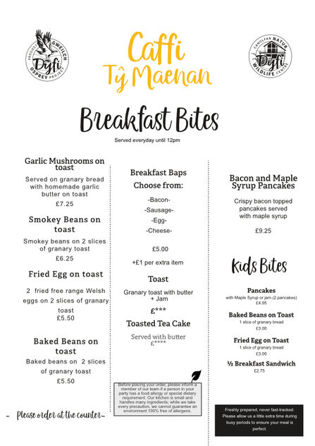 Breakfast Bites Menu