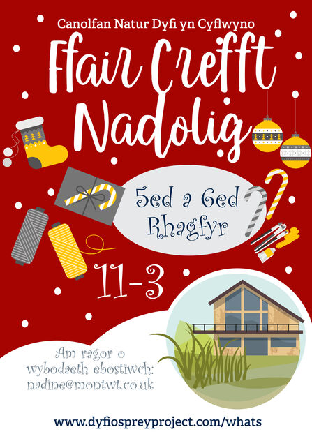 Poster for the Christmas Craft Fair 2026 in Welsh